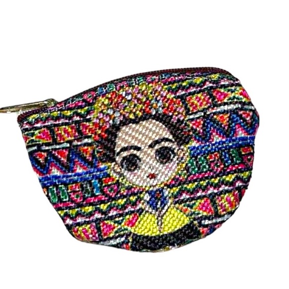 New Frida‎ Kahlo Mexican cartoon coin change purse girls women’s money wallet - Picture 1 of 7